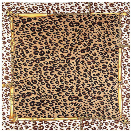 European and American classic autumn and winter New 130cm chain leopard print women's scarf scarf shawl large square scarf sunscreen towel