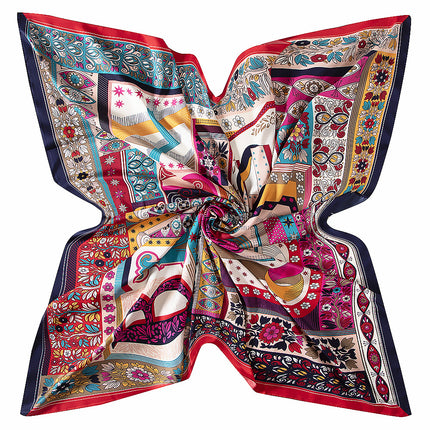 European and American Autumn and Winter New Letters Sunflower Plant Puzzle Women's Scarf Shawl Large Square Sunscreen Towel