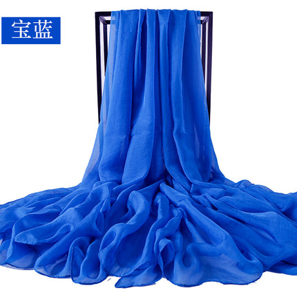 3 meters 2.3 meters long solid color sunscreen chiffon scarf beach towel travel shawl scarf a generation of hair