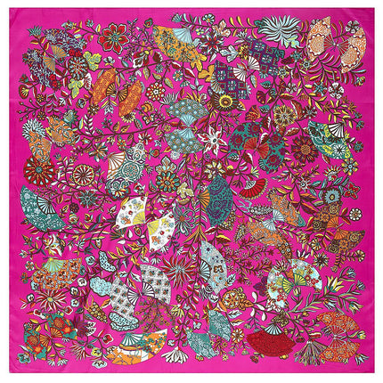 130cm European and American autumn and winter New Branch Flower fan-shaped plant women's scarf shawl square scarf sunscreen towel wholesale