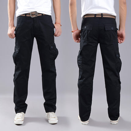 Foreign trade original single multi-pocket straight casual pants men's outdoor sports overalls pants loose large size military pants wholesale
