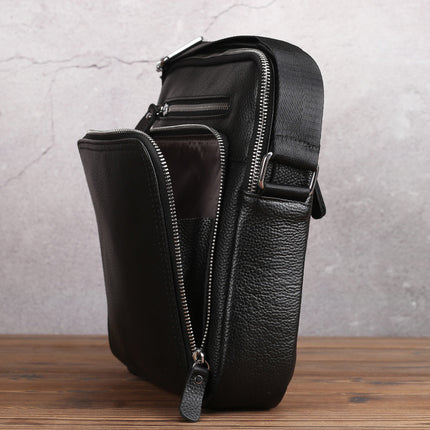 Factory supply first layer cowhide casual business high texture shoulder bag men's multifunctional leather Ipad messenger bag