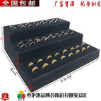Three-layer trapezoidal ring strip (black flannel)