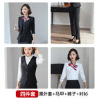 Black Jacket Pants Shirt Vest / S.