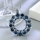 Silver blue flash diamond ring