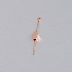 6*8mm palm small hole beads / XKZ035-Rose Gold Vertical Hole Palm Hole Beads