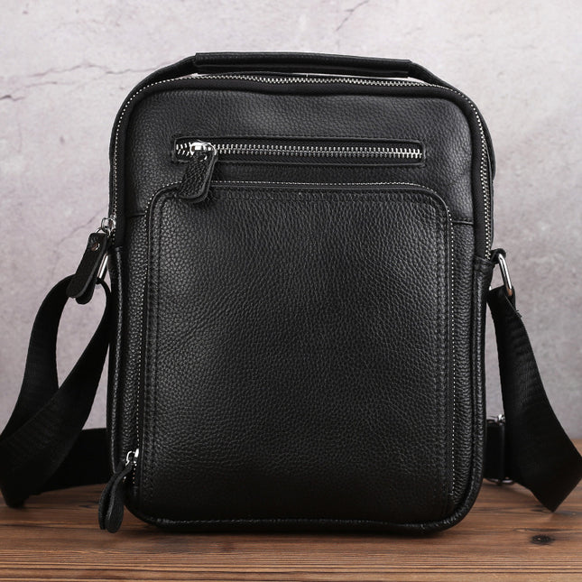 Factory supply first layer cowhide casual business high texture shoulder bag men's multifunctional leather Ipad messenger bag