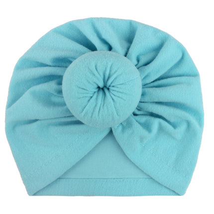 2023 European and American New Baby Products Kidsren's Turban Hat Baby Pure Color Knotted Indian Pullover Hat Amazon