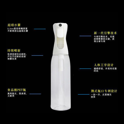 Ready-Stock Disinfectant Fine Mist Continuous Spray Bottle for Gardening, Travel, Hydration, Mosquito Repellent, High-Pressure Spray Bottle