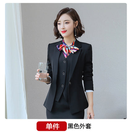 Three-piece suit overalls manager interview formal attire front desk beauty salon business attire bank mobile vest uniform