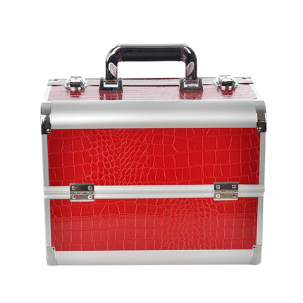 2023 new spot wholesale casual cosmetic case pvc manicure case two-layer large capacity portable cosmetic case