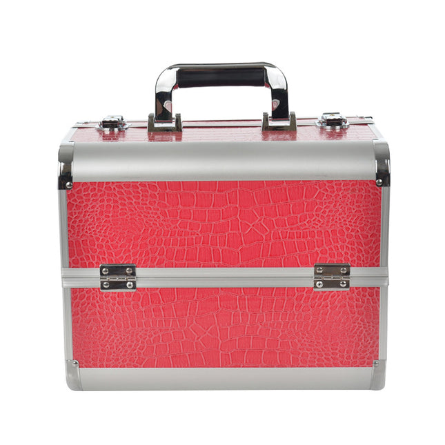 Manufacturer's Ready-Made Wholesale and Retail Professional Makeup Box, Beauty and Manicure Box, Double-Layer Large-Capacity Portable Makeup Box