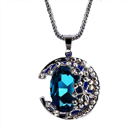 European and American ethnic style imitation beeswax color shell long sweater chain autumn and winter retro water drop necklace jewelry wholesale