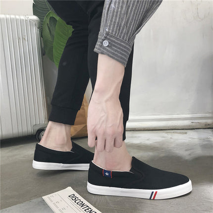 Spring and Autumn New Men's Canvas Shoes Men's Shoes Korean Style Lazy Footwear Casual Student Shoes Fashionable Sneakers for Men