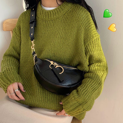 2026 Autumn/Winter Internet Celebrity New Versatile Waist Bag for Women, Ins Super Trendy Chest Bag, Single Shoulder Crossbody Fashion Chain Small Bag