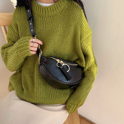 2026 Autumn/Winter Internet Celebrity New Versatile Waist Bag for Women, Ins Super Trendy Chest Bag, Single Shoulder Crossbody Fashion Chain Small Bag