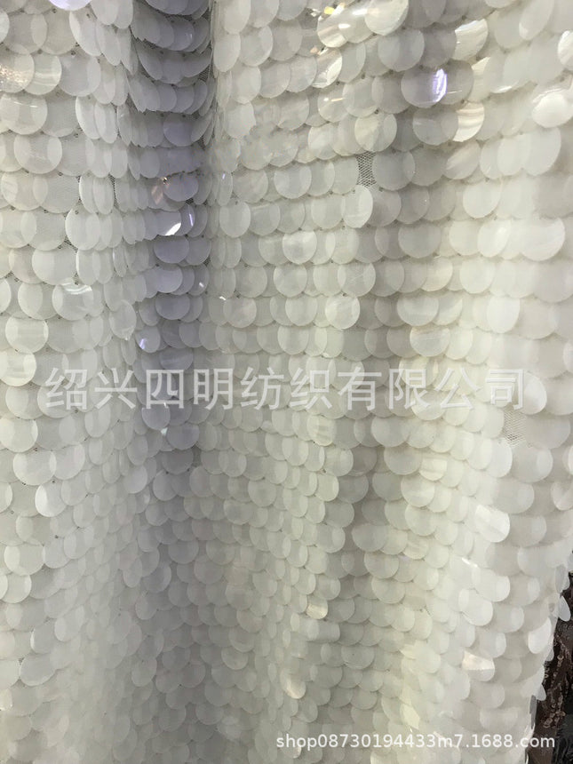 Encrypted original magic color laser fish scale sequin cloth, Mermaid sequin embroidered cloth, factory direct supply spot