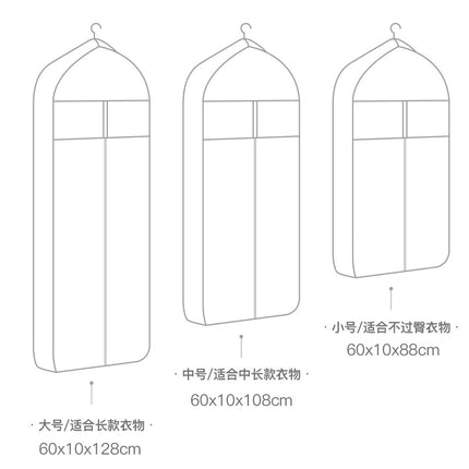 Clothes Dust Cover Hanging Transparent Dust Bag Home Wardrobe Coat Cover Clothing Dustproof Suit Cover Hanging Clothes Bag