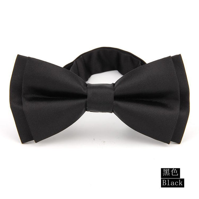 Factory direct fashion men's wedding evening groom banquet business solid color bow tie bow in stock