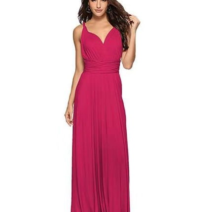 2023 new AliExpress European and American multi-wear sexy stunning multi-rope bandage red dress dress dress
