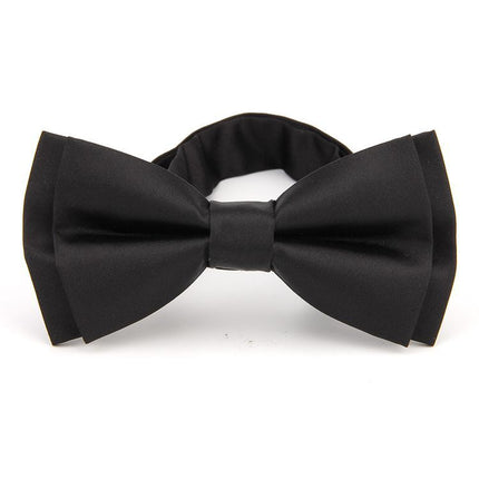 Factory direct fashion men's wedding evening groom banquet business solid color bow tie bow in stock