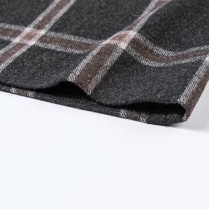 Woolen Plaid Skirt A-Line Winter Skirt Women's Mid-Length 2024 High-Waist Hip Skirt Autumn and Winter Wool Plaid Skirt