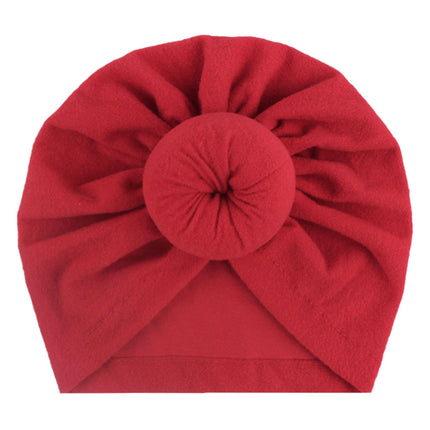 2023 European and American New Baby Products Kidsren's Turban Hat Baby Pure Color Knotted Indian Pullover Hat Amazon