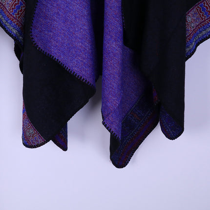 Autumn and Winter New Fashion Ethnic Wind Cold-resistant Warm Split Shawl Xizang Yunnan Tourism Cloak Women's Foreign Trade Direct Selling
