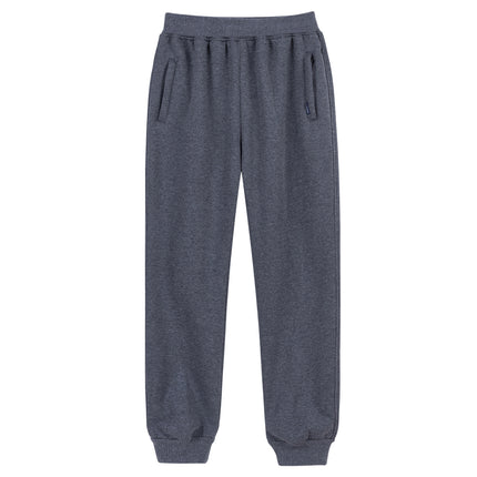 Winter Thickened Lamb Fleece Men's Elasticated Waist Sports Pants Sweatpants Narrow Mouth Middle-aged Middle-aged and Elderly Casual Pants Trousers