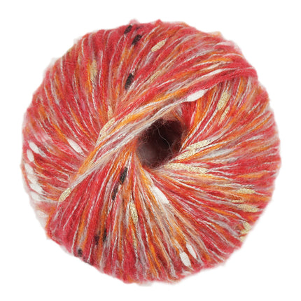 Braided Mohair Yarn with Mixed Wool, Gold Thread, and Pearl Fancy Yarn for DIY Handmade Knitting and Crochet