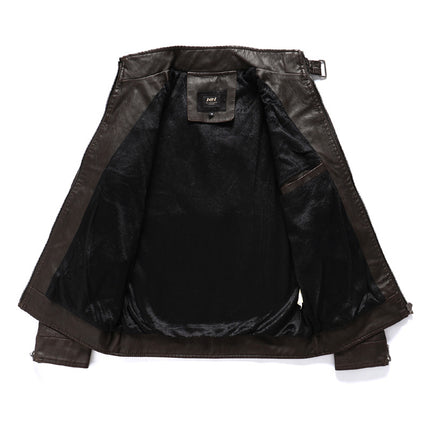 Men's Leather Jacket for Foreign Trade, Aliexpress, Amazon, European and American Style, Large Size, Slim Fit, Motorcycle Pu, Trendy European and American Style