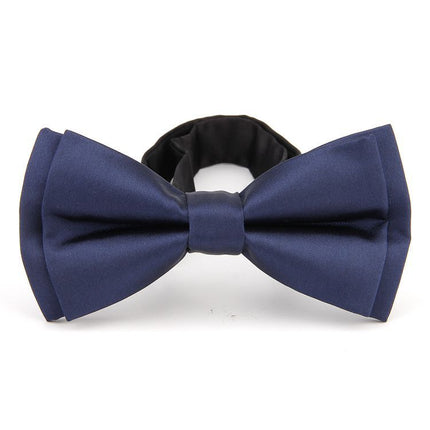 Factory direct fashion men's wedding evening groom banquet business solid color bow tie bow in stock