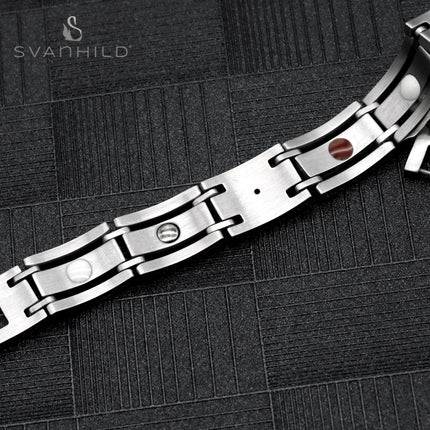 Shopee Amazon Wish Stainless Steel Bracelet Men's Germanium Stone Bracelet Titanium Steel Jewelry Cross-Border Hot Selling