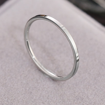 Wish Elegant Korean Style Simple Titanium Steel Ring Women's Diamond Stainless Steel Ring Couple's Fashion Internet Celebrity Ring
