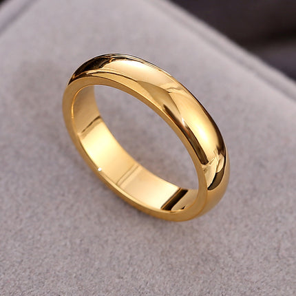 Wish Elegant Korean Style Simple Titanium Steel Ring Women's Diamond Stainless Steel Ring Couple's Fashion Internet Celebrity Ring