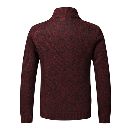 A generation of cross-border knitted cardigan men's sweater coat autumn and winter trend sweater personality Korean plus velvet padded