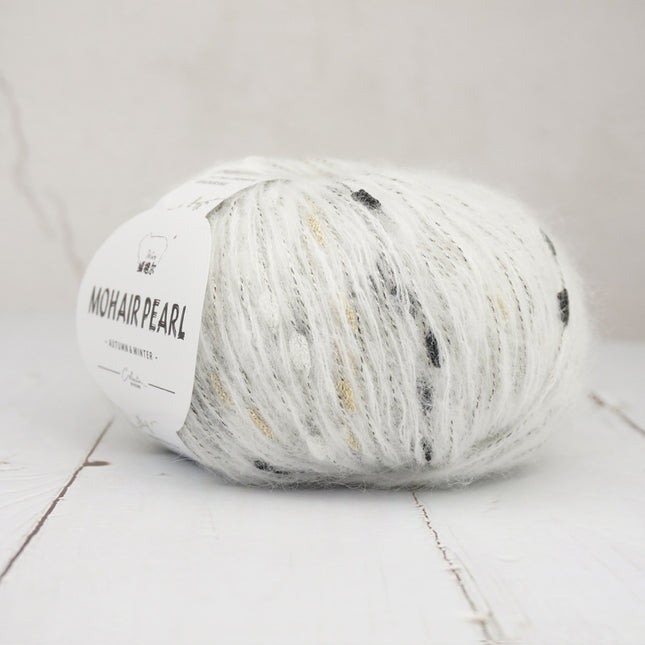 Braided Mohair Yarn with Mixed Wool, Gold Thread, and Pearl Fancy Yarn for DIY Handmade Knitting and Crochet