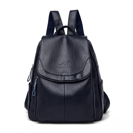 Barrel Kangaroo Women's Bag 2025 New genuine goods Women's Large Capacity Soft Leather Backpack Simple Fashion Travel Bag