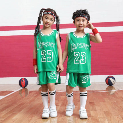Children's Basketball Suit suit Printing Training Suit for Primary School Students Girls Boys Kindergarten Baby Performance Suit Basketball Jersey