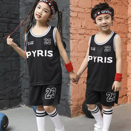 Children's Basketball Suit suit Printing Training Suit for Primary School Students Girls Boys Kindergarten Baby Performance Suit Basketball Jersey