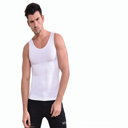 Factory direct men's shapewear belly vest waist body underwear styling tight corset Europe and America wholesale