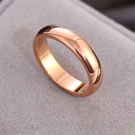 European and American Hot Titanium Steel Full Diamond Zircon Ring 18k Rose Gold Index Finger Couple Ring Ins Simple Trendy Jewelry for Women