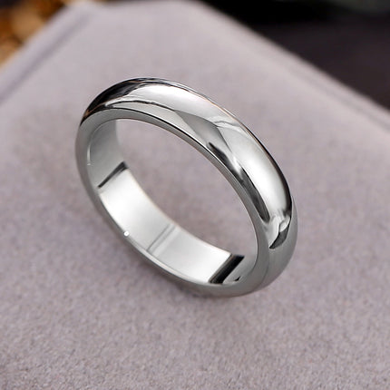 European and American Hot Titanium Steel Full Diamond Zircon Ring 18k Rose Gold Index Finger Couple Ring Ins Simple Trendy Jewelry for Women