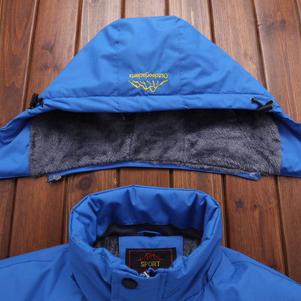 Factory Direct outdoor jacket men's and women's autumn and winter outdoor waterproof breathable fleece-lined thickened mountaineering suit
