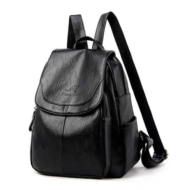 Barrel Kangaroo Women's Bag 2025 New genuine goods Women's Large Capacity Soft Leather Backpack Simple Fashion Travel Bag
