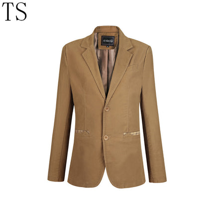 New Spring and Autumn Men's Casual Suit Single-piece Jacket Youth Korean-style Slim-fit Black Hooded plus size Small Suit
