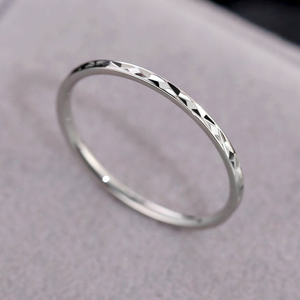 European and American Hot Titanium Steel Full Diamond Zircon Ring 18k Rose Gold Index Finger Couple Ring Ins Simple Trendy Jewelry for Women