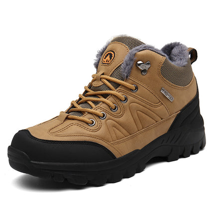 Cross-border winter men's outdoor sports shoes velvet warm snow boots hiking shoes hiking casual shoes cotton shoes men's shoes