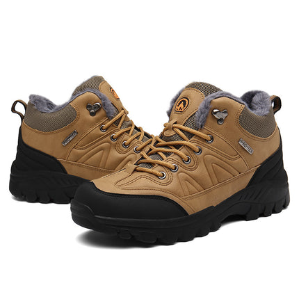 Cross-border winter men's outdoor sports shoes velvet warm snow boots hiking shoes hiking casual shoes cotton shoes men's shoes