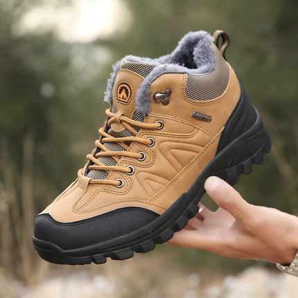 Cross-border winter men's outdoor sports shoes velvet warm snow boots hiking shoes hiking casual shoes cotton shoes men's shoes